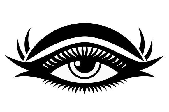 Black-and-White Permanent Make-Up Graphics for Print Templates