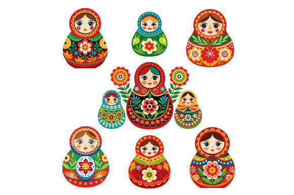Ethnic Patterns Khokhloma in the Form of