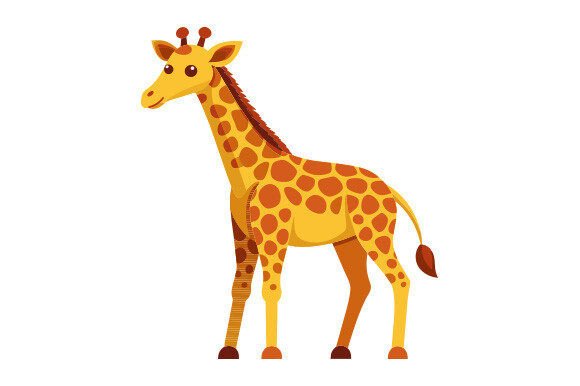 Giraffe-on-white-background Graphics for Print Templates