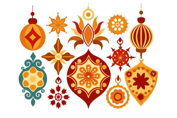 Ornament Shapes Graphics for Print Templates