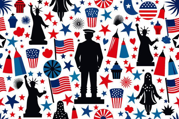 Patriotic Patterns for the 4th of July Graphics