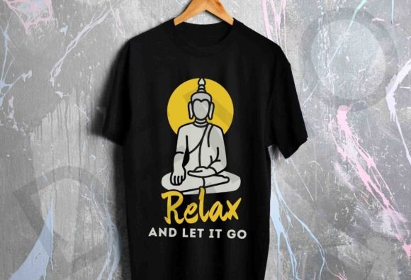 Peace Relax Let It Go Buddhist Svg Graphics for T-Shirt Designs