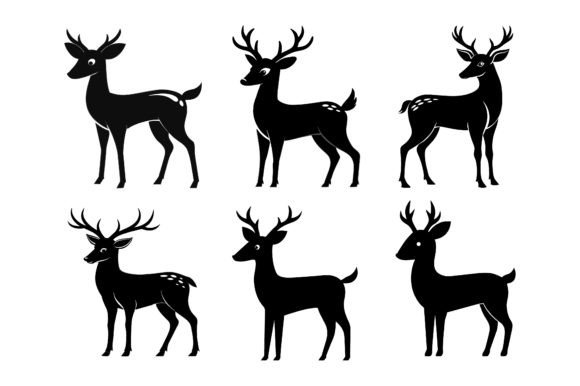 Simple Deer Black Vector Design for Modern Branding