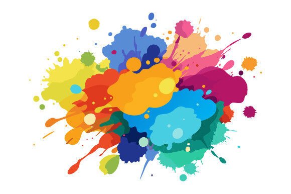 Watercolor Splashes Splatter Brushstroke Graphics